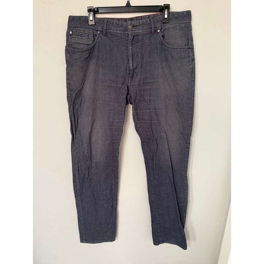 Johnny-O Men's Five Pocket Pants Charcoal Denim Stretch Jeans 36x34 Classic‎ Fit